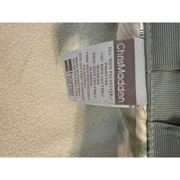 Chris Madden JC Penny Home Floral Striped Woven Throw Pillow Sofa Cottage-core - Picture 3 of 6